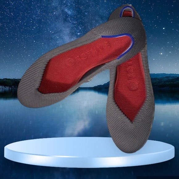 Rothy grey with red inserts ballerina flats Excellent like new condition 5.5 - Picture 15 of 16